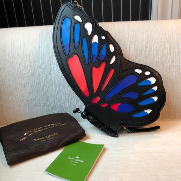 kate spade butterfly clutch